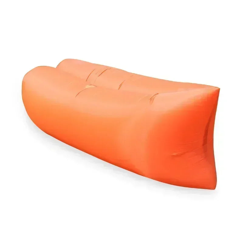 Portable Inflatable Sofa Outdoor, Air Lounger Chair for Camping Beach, Lightweight Blow Up Sun Bed Bean Bag, Banana Shape