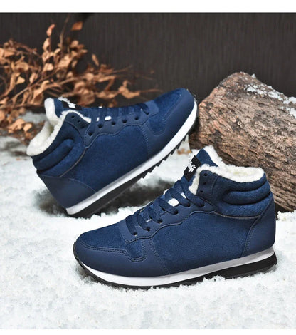 Men Winter Snow Boots Plush Lining Size 48 Waterproof Suede Leather