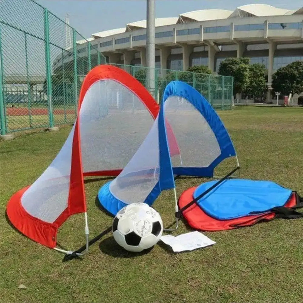 Pop Up Soccer Nets Folding with Carrying Case Soccer Goals Set Football Training Equipment Interactive Toy