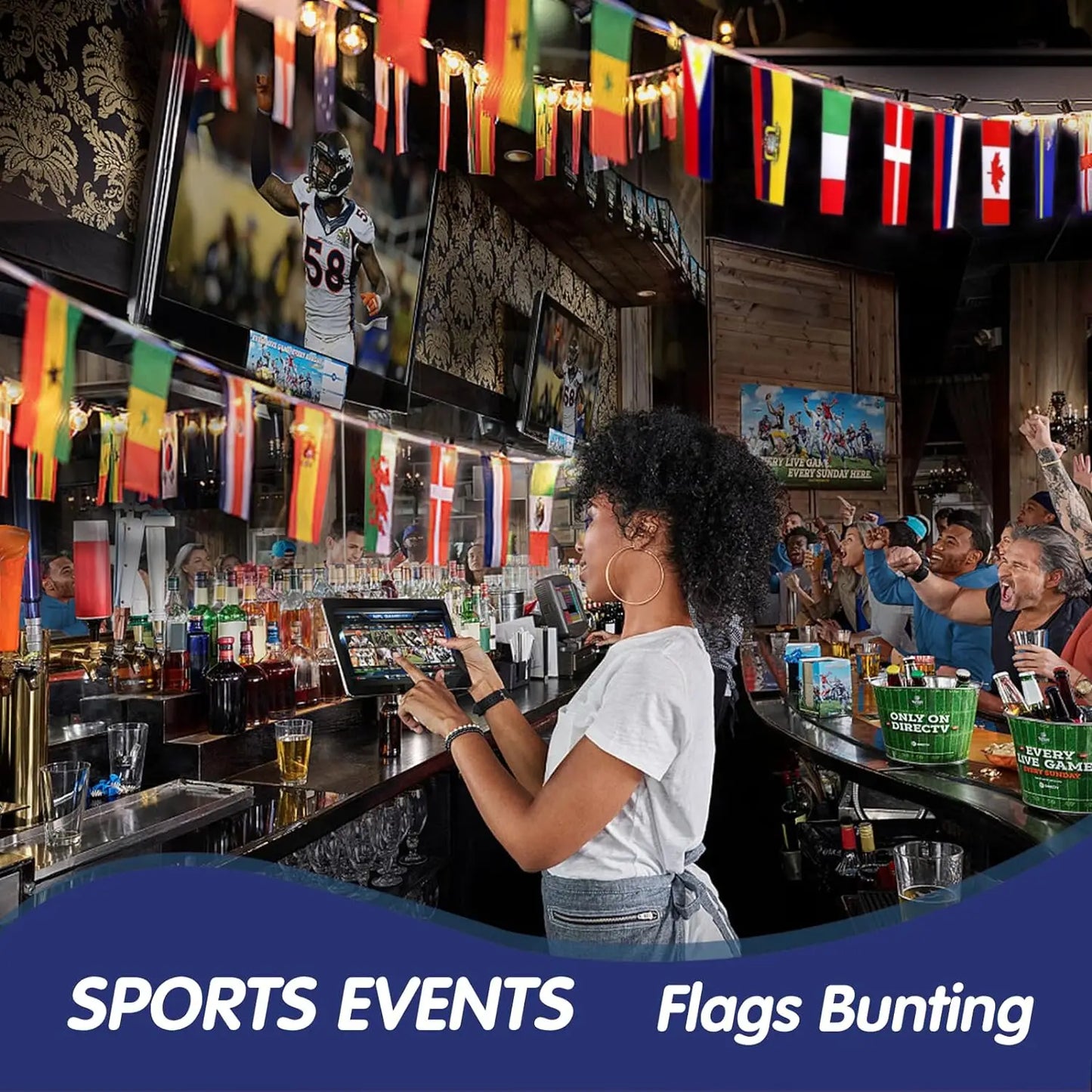 World Flags International Flags 100 Countries Hanging String Flags National Bunting Pennant Banner for Sports School Club