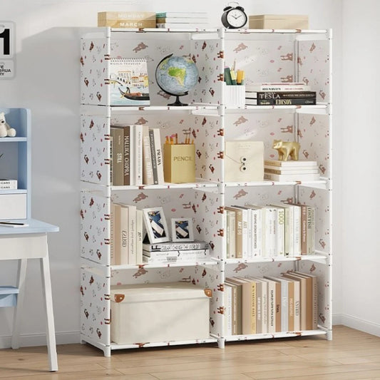 Home Storage Organizer Closet Multilayer Floor Type Metal Rack Space Saving Waterproof Fabric for Bedroom Free Easy Assembly