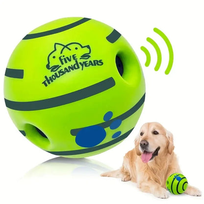 Dog Interactive Ball Toy For IQ Training Green Vinyl Ball