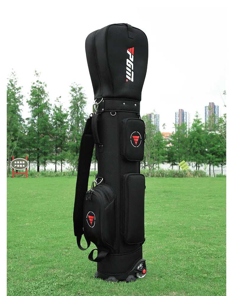 PGM Golf Bag with Wheels Ultra-light Sport Standard Golf Bags Large Capacity Golf Aviation Ball Storage Multifunctional QB069
