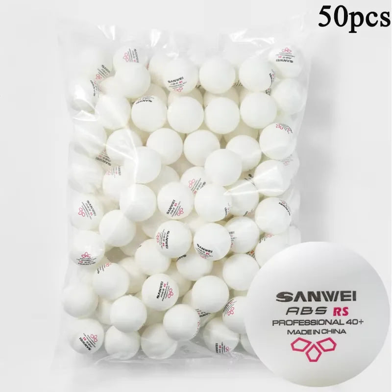 SANWEI TR 3 Star Table Tennis Balls 40+ ABS New Material with Seamed Durable Professional Ping Pong Balls for Training 50/100pcs