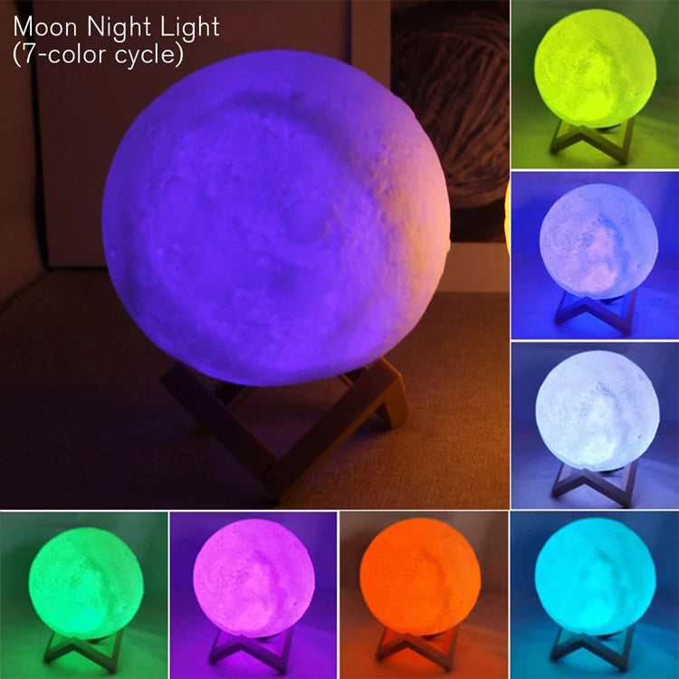 LED Moon Light Galaxy Lamp – Book Night Light for Kids, Birthday Gift & Bedroom Decoration