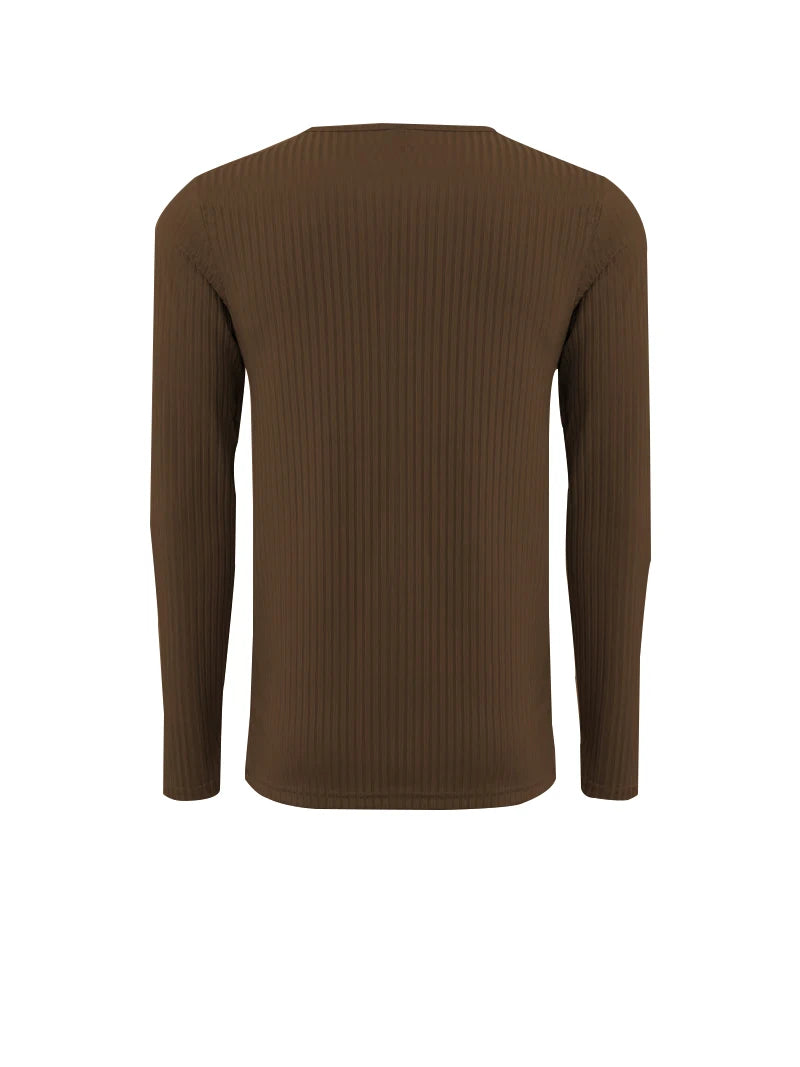 Autumn Men's Collarless Breasted Henry Shirt Top Fitness High Stretch Base Shirt Solid Color Plus Size Casual Long Sleeve