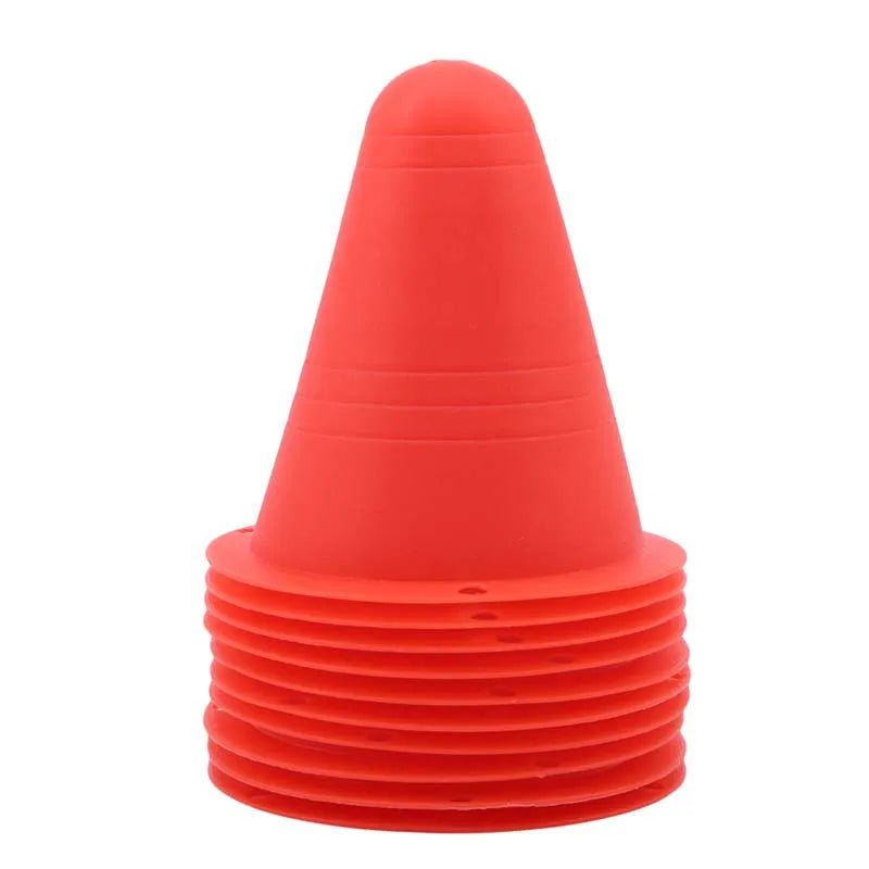 10Pcs/Set Skate Marker Training Road Cones Roller Football Soccer Rugby Training Soft Tower Skating Obstacle Roller Skate Pile