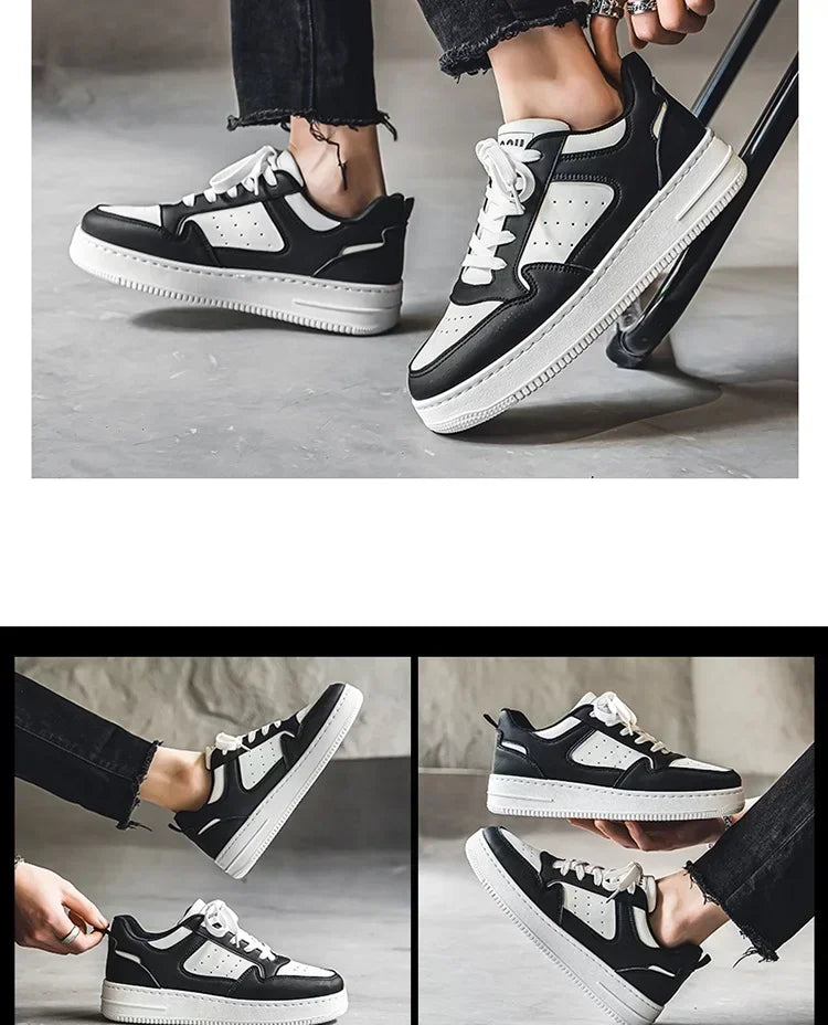 Men's Lace Up Sneakers Artificial Leather Lightweight Breathable