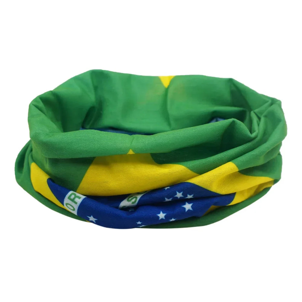 World Football Fans National Flag Face Bandanas Spain France Korea Mexico Germany Seamless Neck Gaiter Men Women Headwear Scarf