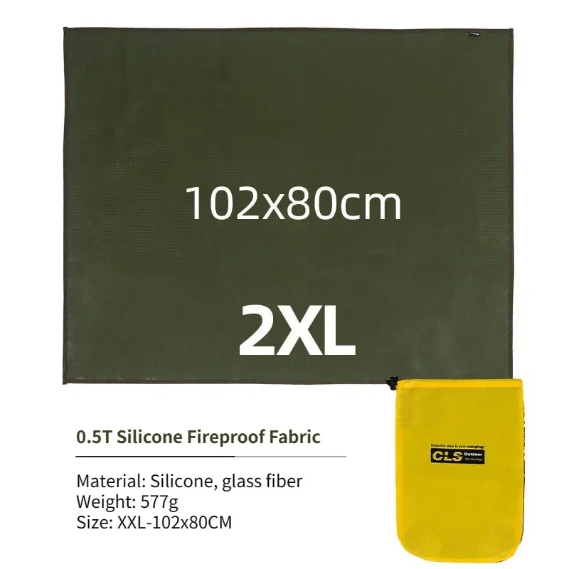 New Outdoor Camping Fireproof Cloth Picnic Barbecue Insulation Mat Flame Retardant High Temperature Fire Blanket Fiberglass Mat