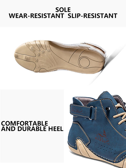 Men Ankle Boots Lace Up Leather Outdoor Casual Footwear