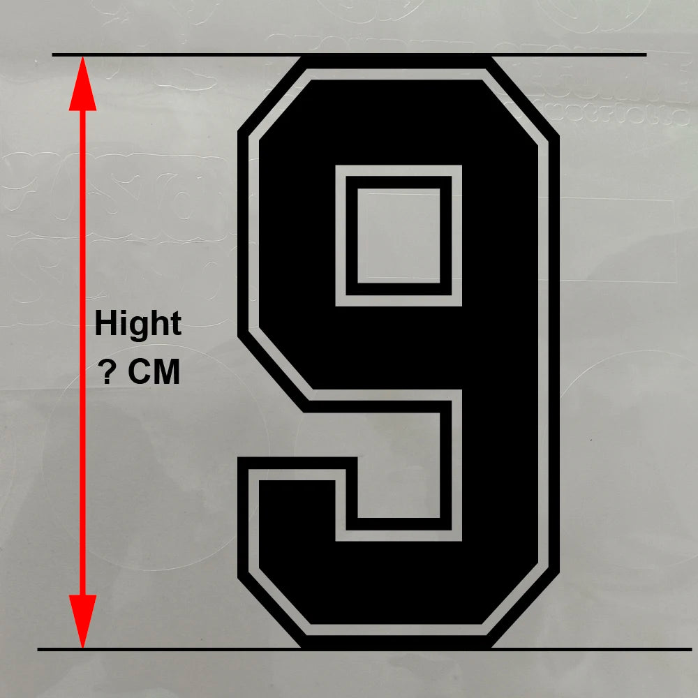 White Black Men Kids Number Iron on Patches Letter DIY Basketball Football Jersey Number Boys Gilrs Clothes Hot Transfer Sticker