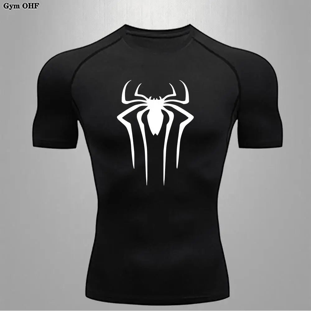 Spider Compression Shirt Mens Rashguard Fitness For Men Gym Sports T-Shirt Running Sweatshirt Outdoor Mountaineering Training