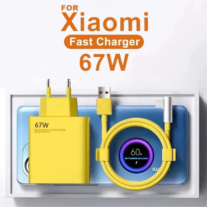 67W USB Type-C Fast Charger 6A Power Adapter For Mobile Devices