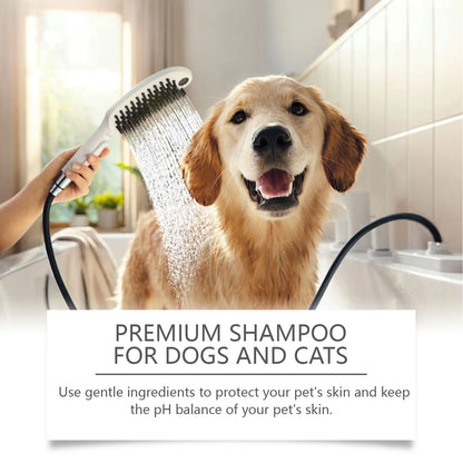 Pet Shampoo For Dogs And Cats, Coconut Oil Formula, Odor And Tangle Removal