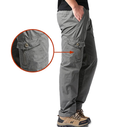 Men's Cargo Pants With Multiple Pockets Ankle Length Casual Outdoor