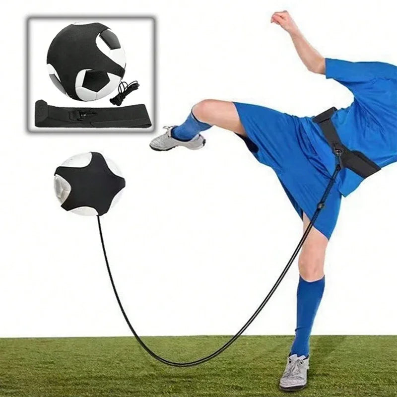 Kids Football Kick Trainer - Adjustable Belt Solo Practice Equipment, Elastic Rope Ball Control Gear for Youth Soccer Training
