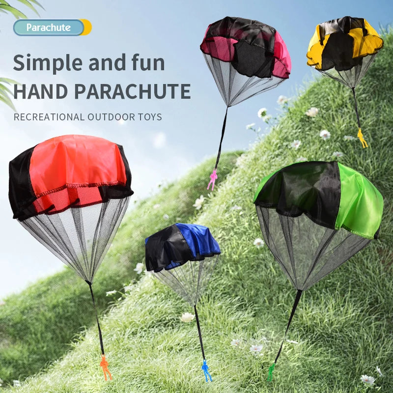 6/12PCS Parachute Toy Tangle Free Outdoor Flying Parachute Hand Throw Flying Toys for Spring Children's Day Kids Party Favors