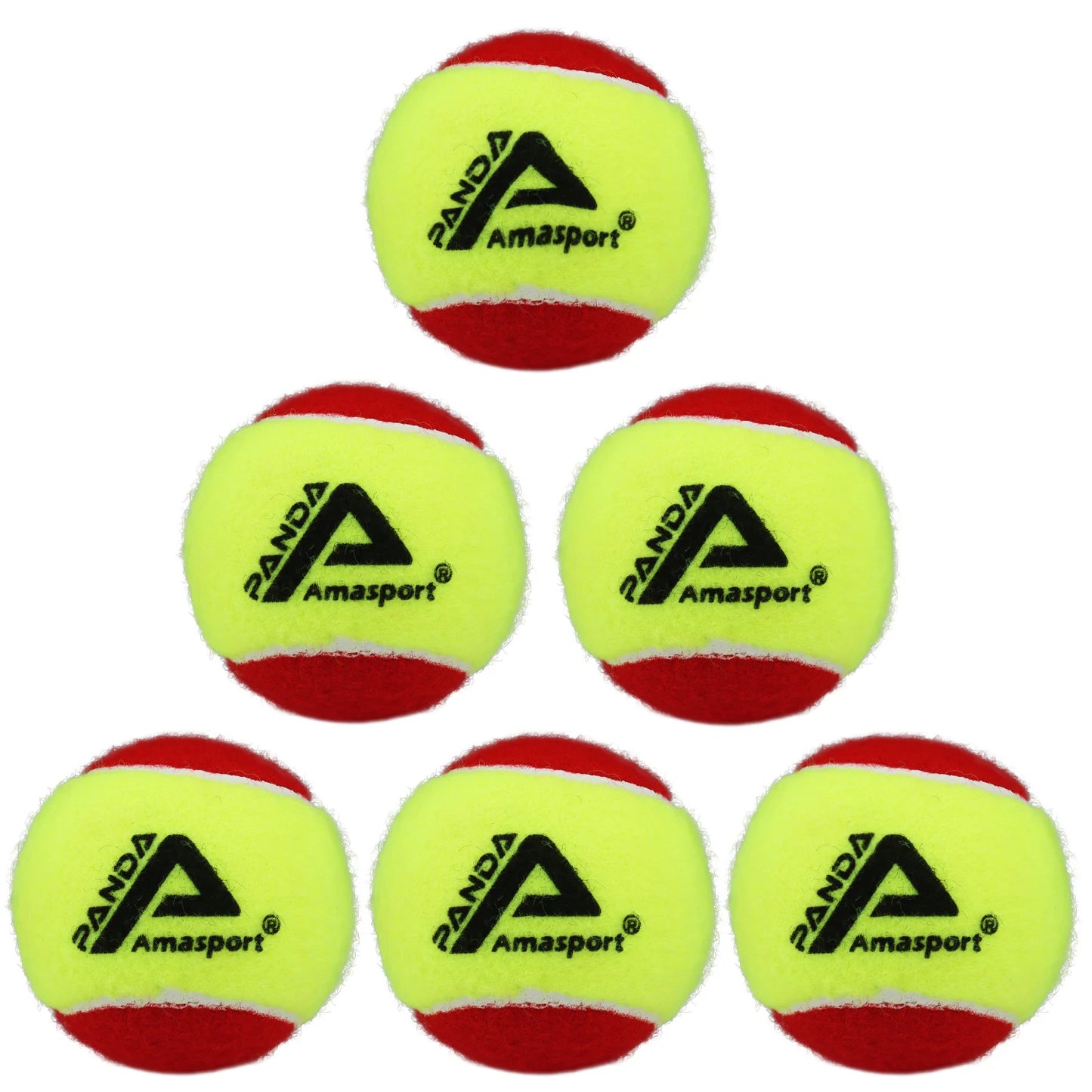 AMA SPORT Kids Training (Transition) Balls 20% 50% 75% Slower For Beginner Child Practice Tennis Soft Beach Tennis Ball 6~12PCS