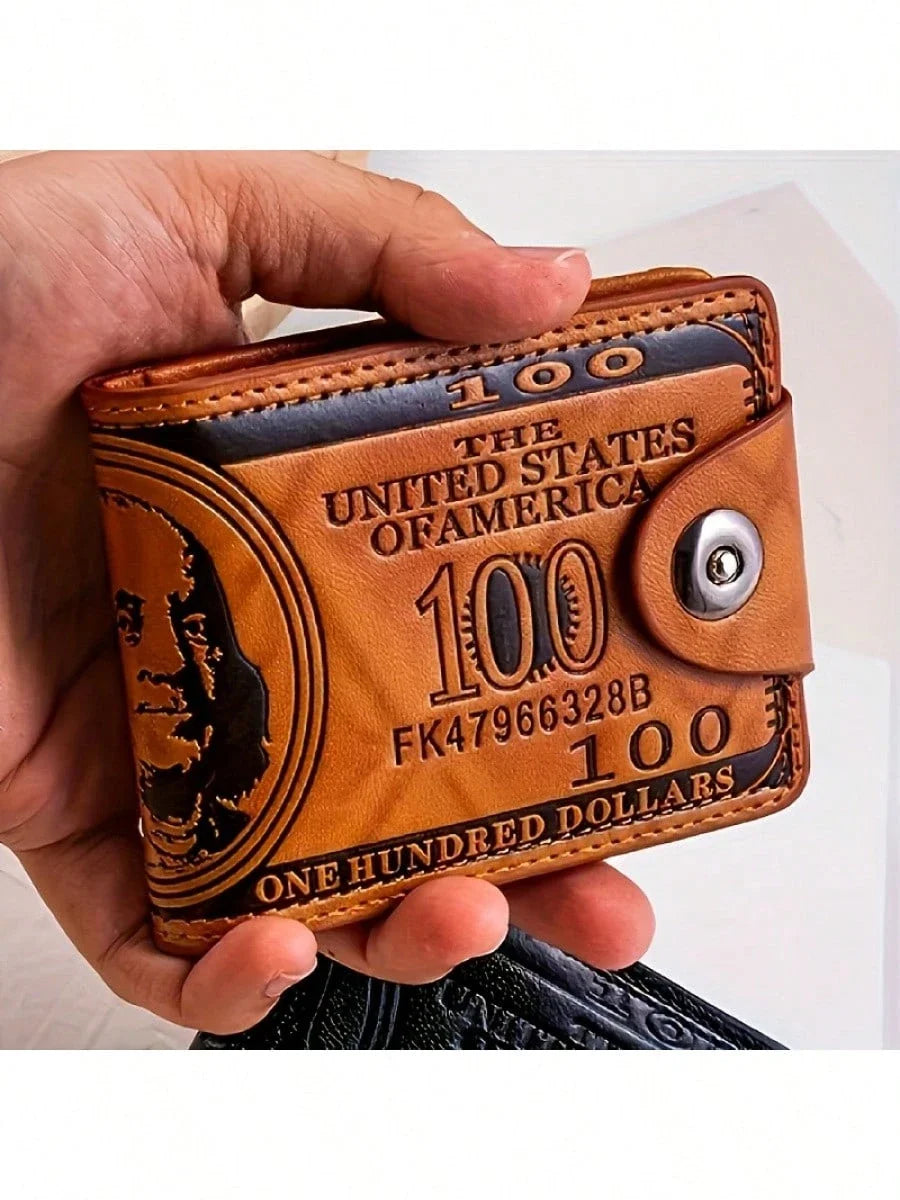 Large Capacity Men’s Leather Wallet – Fashion Card & Money Holder