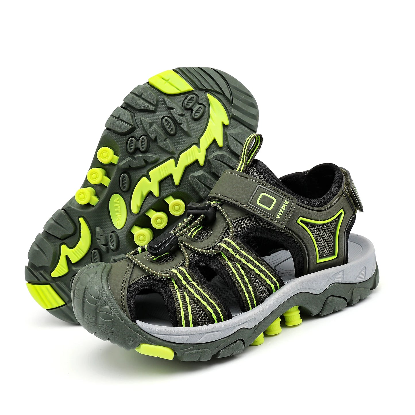 Kids Water Sandals Quick Dry Hook And Loop Unisex Summer Mixed Color