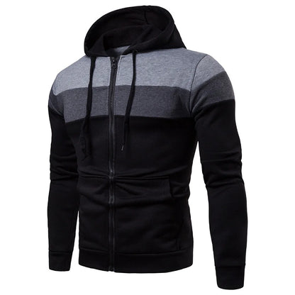 Men's Hooded Zip Up Sweatshirt Jacket Long Sleeve Casual Sportswear