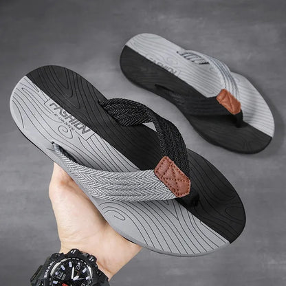 Men Slippers Summer Flip Flops Outdoor Casual Slides Beach Sandals Non Slip