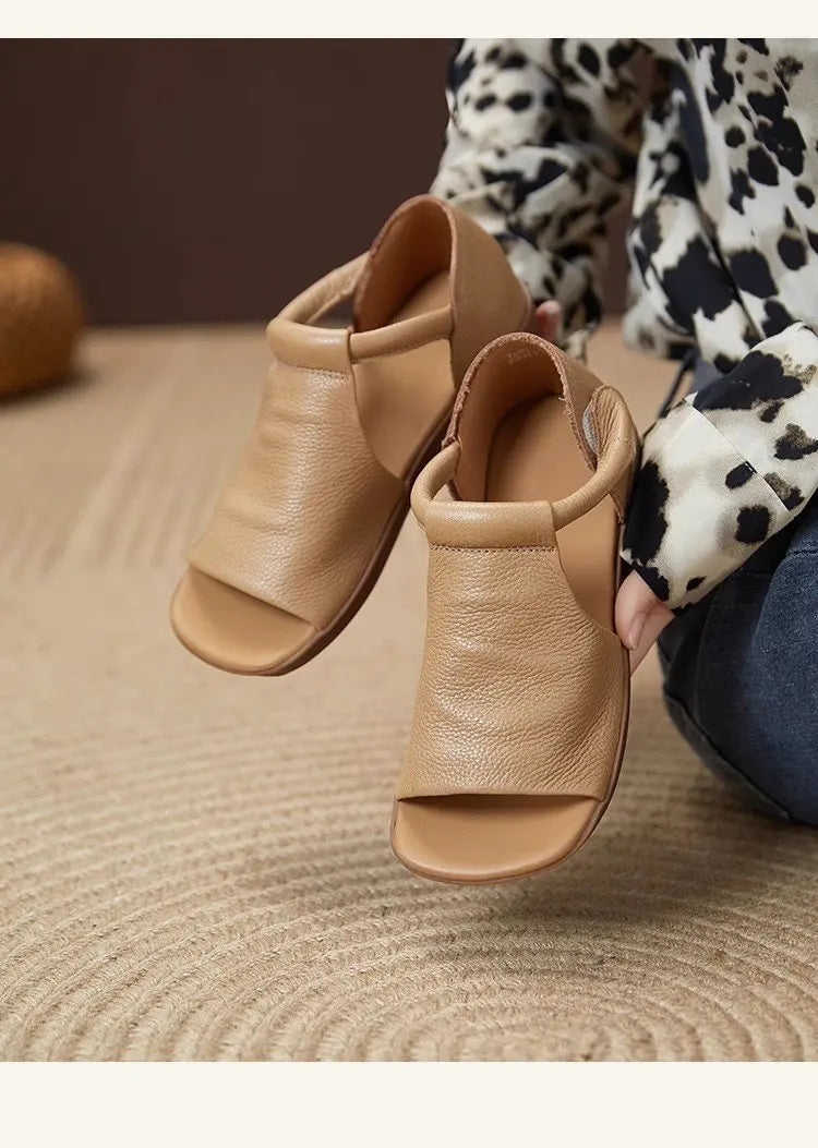 Women's Open-Toe Flat Sandals with Cross Strap & Adjustable Ankle Strap - Summer Casual Lightweight Walking Shoes for Women, Min