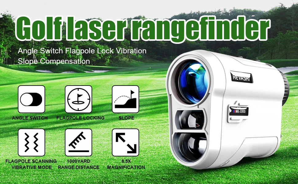 REVASRI Golf Laser Rangefinder 600Yards/1000Yards Slope and Flag Pin Lock Vibration for Golf Tournament Legal Hunting Survey