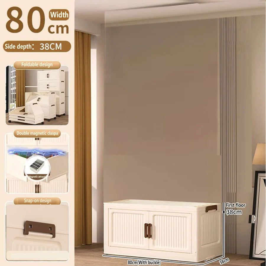 Storage Box, Household Foldable Cabinet, Storage Cabinet for Clothes, Toys, Snacks, Extra-Large Capacity Storage Cabinet, Organizing Box