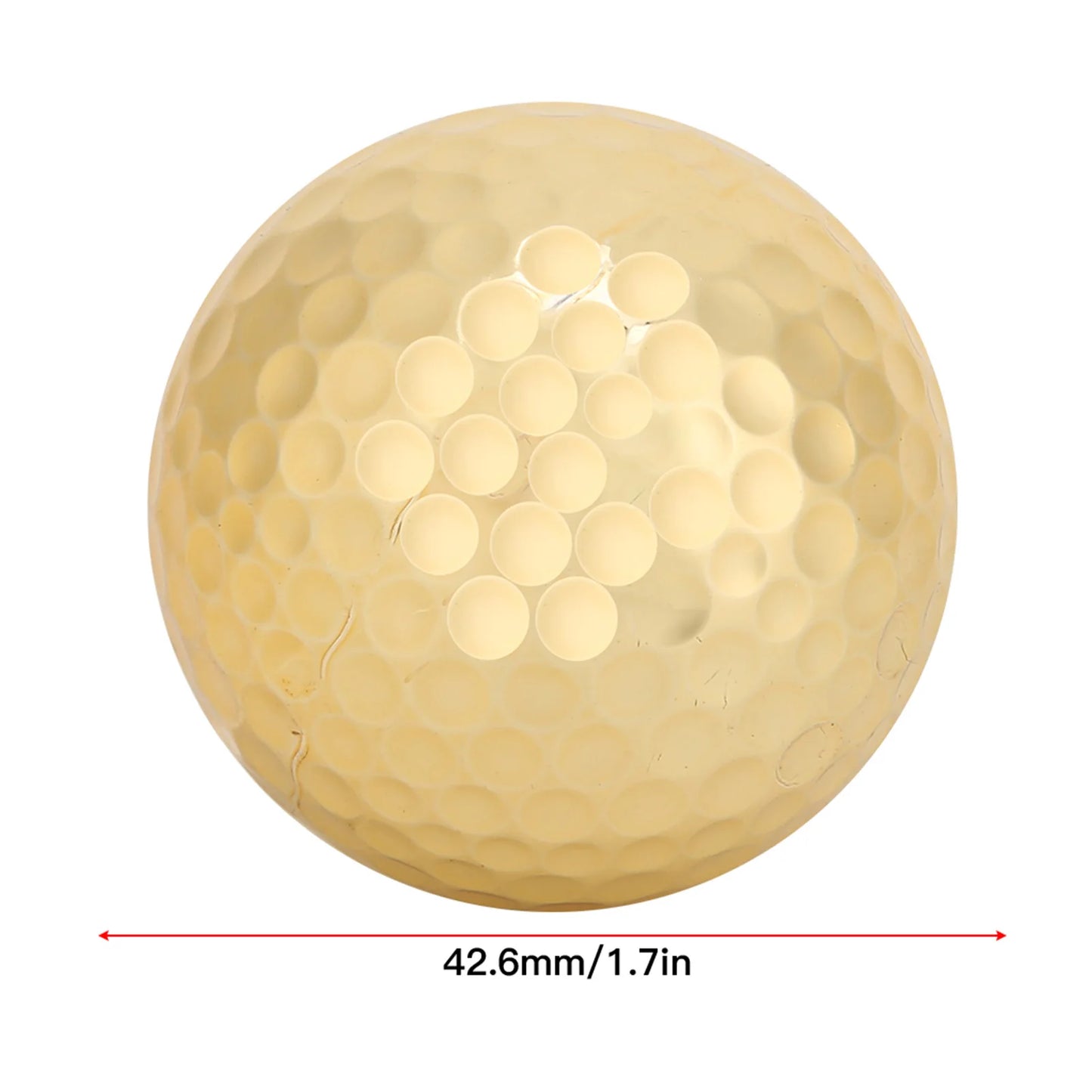 4Pcs Golf Ball Portable High Quality Double Layer Gold Plating Golf Ball Accessory Golden