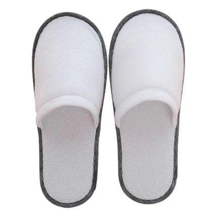 Hotel Slippers 10 Pairs Disposable Velvet Cotton Guest Slides