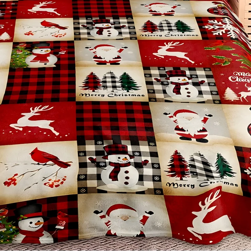 Christmas Flannel Blanket – Cozy Soft Throw for Couch, Bed & Sofa, Holiday Gift Idea