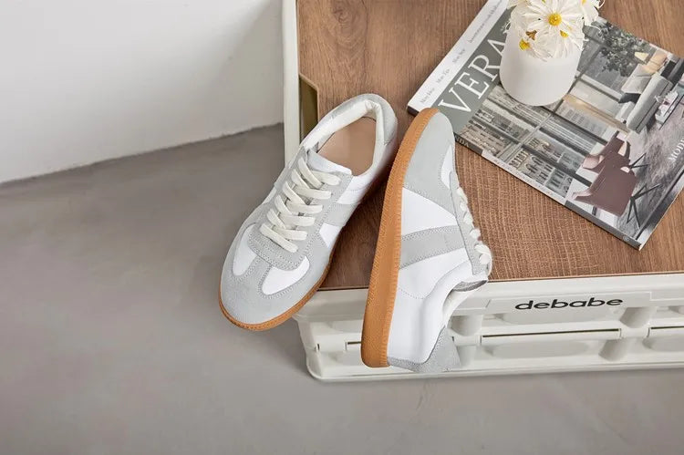 AIYUQI Women's Sneakers 2025 New Genuine Leather Ladies Moral Training Shoes Casual Spring Flat Shoes Women