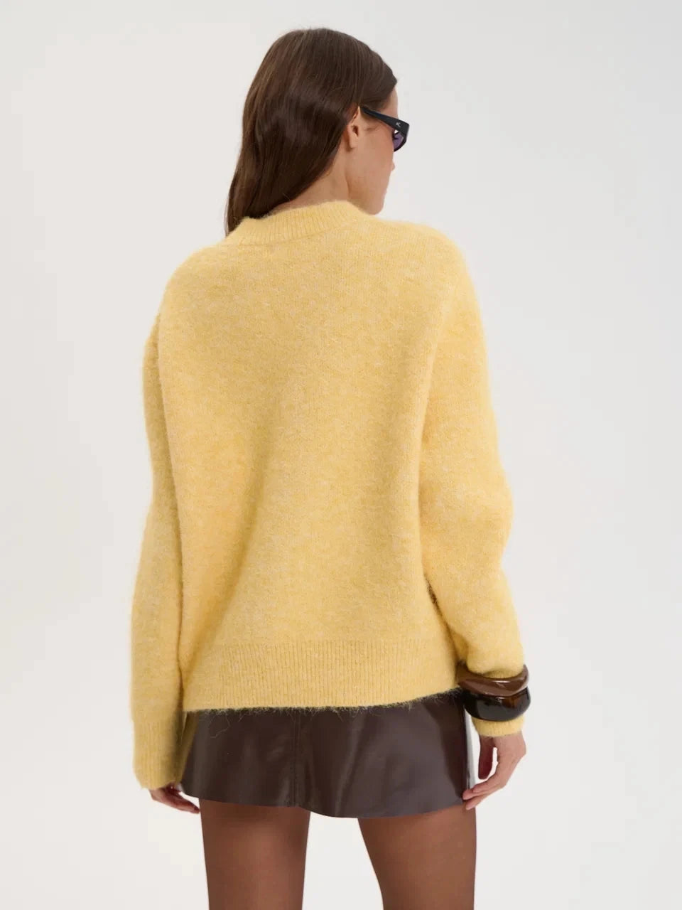 Hirsionsan Basic O Neck Basic Sleeve Sweater Women 2025 Oversized Short Knitted Wool Pullover Female Casual Thick Warm Soft Tops