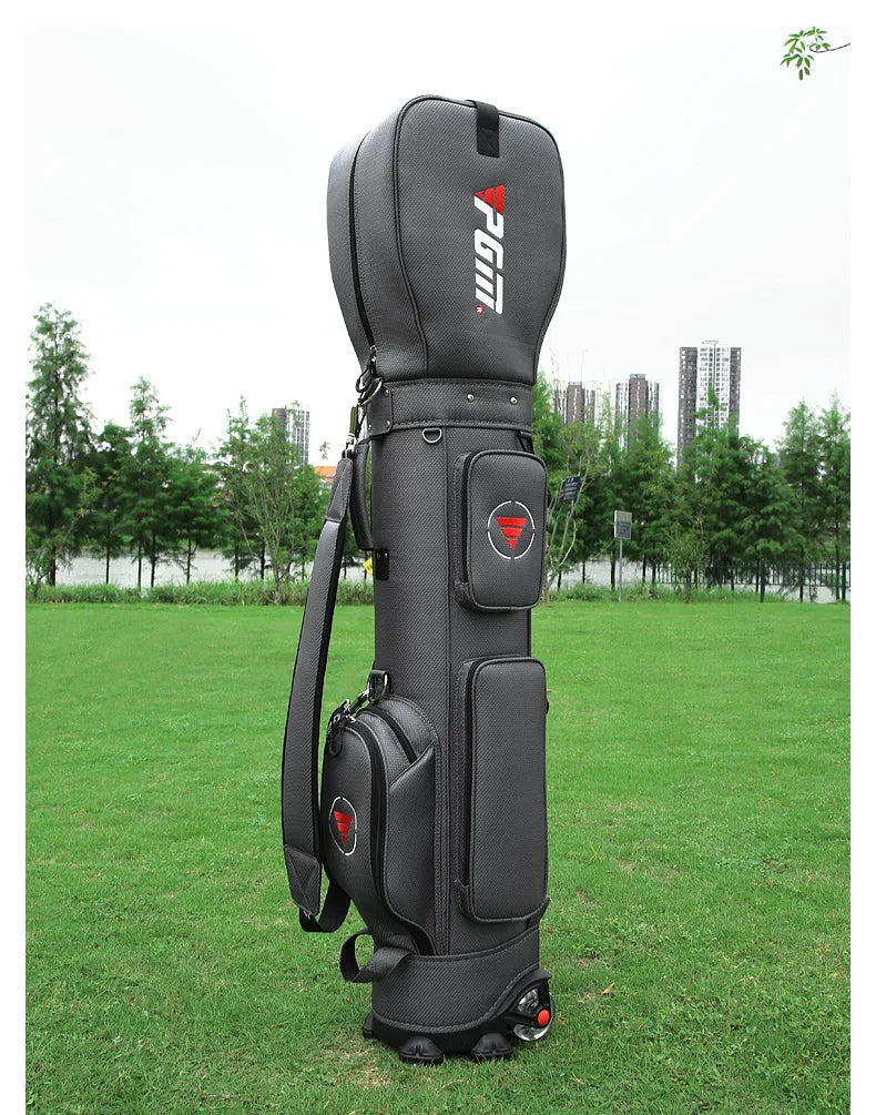 PGM Golf Bag with Wheels Ultra-light Sport Standard Golf Bags Large Capacity Golf Aviation Ball Storage Multifunctional QB069
