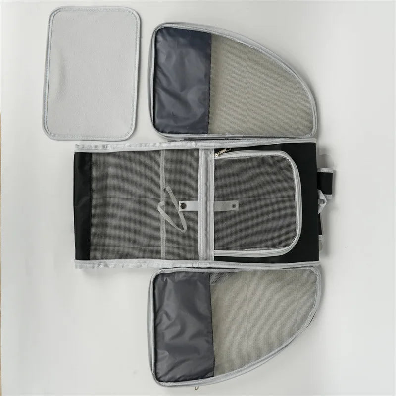 Practical, foldable cross-border pet bag. New style for cats and dogs, portable, breathable, spacious. Portable cat backpack.