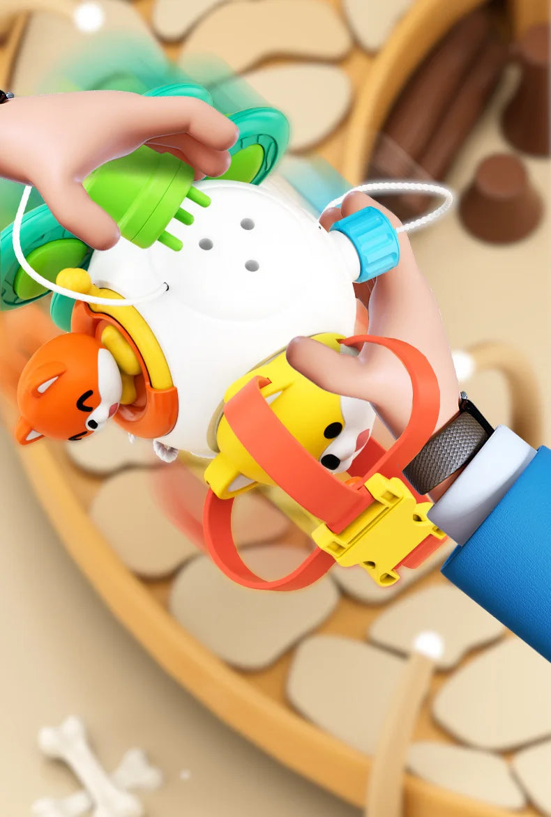 Baby Busy Board Cube Montessori Sensory Toys for Toddler Educational Learning Activities Travel Toy Lock Box Fine Motor Skill