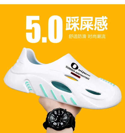 Mens Summer Beach Flip Flops EVA Sole Outdoor Casual