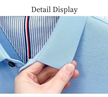 Men's Polo Shirt 100% Cotton Short Sleeve Embroidered