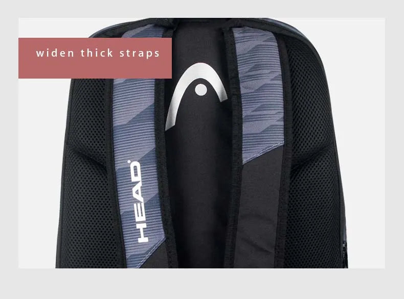 HEAD Djokovic Series Tennis Backpack 1-2 Pack Men's and Women's Sports Bag Badminton Backpack Independent Shoe Compartment