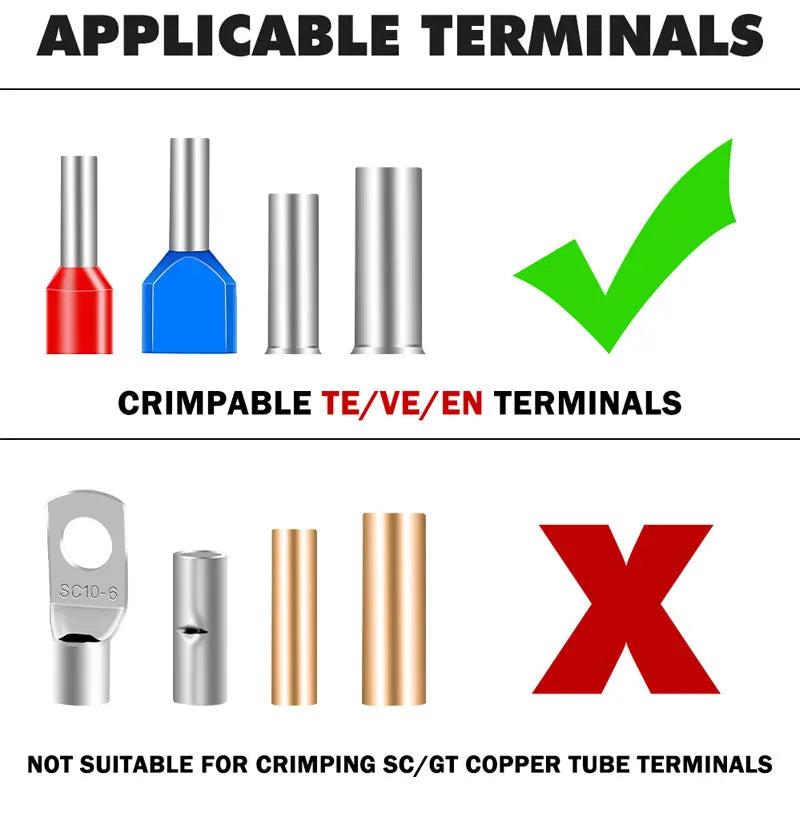 Electrical Tube Insulated Terminal VE Tubular Crimp Terminals Wire Cable Connector Ferrules Terminal Connectors Kit