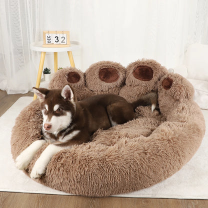 Plush Pet Bed For Dogs And Cats Soft Plush Fabric Bed