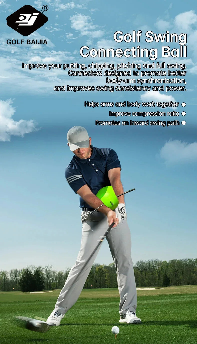 Golf swing arm posture corrector, swing training ball, swing chicken wing corrector, golf chipping accessories