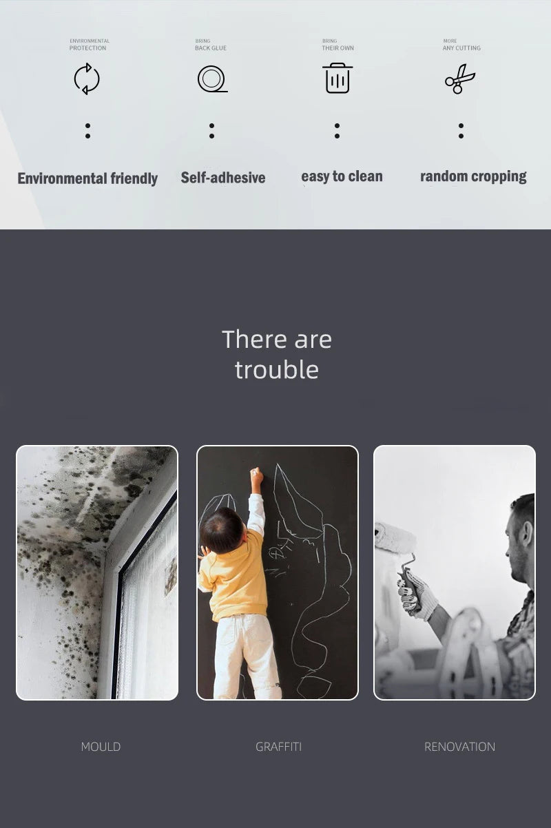 Kitchen & Bedroom PVC Wall Sticker – Waterproof Home Decoration