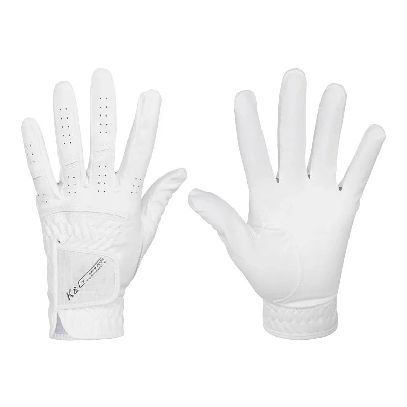 High Quality Golf Gloves Men's Gloves Left Hand Soft White Dark Grey Swing Training Granules Breathable Namib Gloves Non-slip