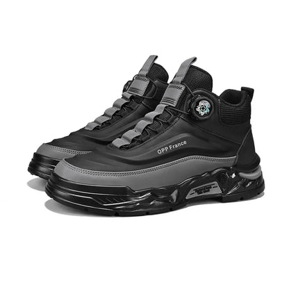 Mens Mesh Breathable Thick Sole Casual Shoes Lace Up