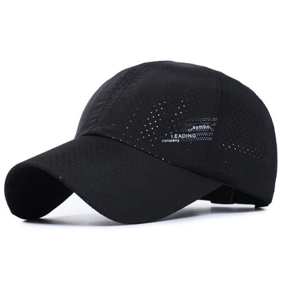 Quick Dry Baseball Cap, Polyester, Adjustable, Outdoor Mesh Hat