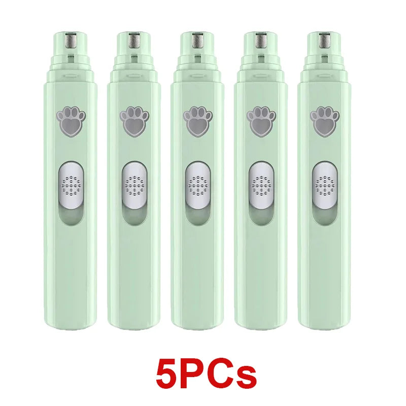 Electric Dog Nail Grinder – USB Rechargeable Pet Nail Clipper with Polisher Wheel