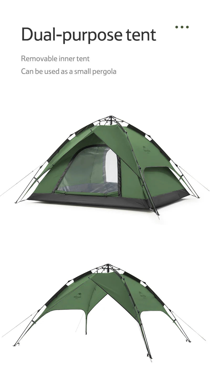 One Touch Automatic Roof Top Tent 180x210 cm 3 To 4 Person Double Door